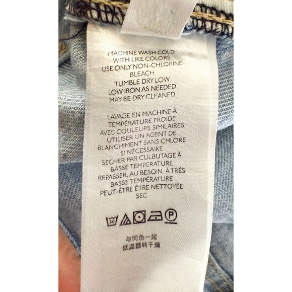 Free People We Free Womens Light Wash Blue Jeans Denim Straight Leg 31 Classic - Picture 9 of 10